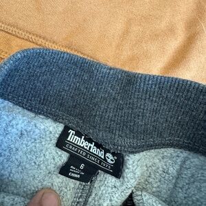 Timberland Tan Hoodie and Gray Joggers Set, Size 6